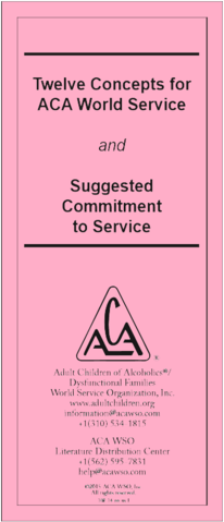 Twelve Concepts and Suggested Commitment to Service